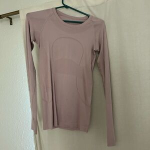 Pink lululemon long sleeve swiftly tech (brighter in person) // size 4